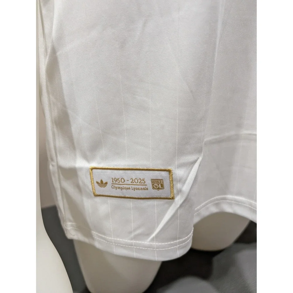 Adidas Olympique Lyonnais 75th Anniversary Tolisso 8 Jersey White Gold XL NEW